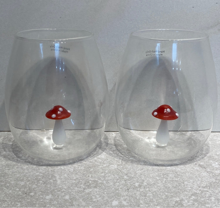 Pair of Mushroom Glasses