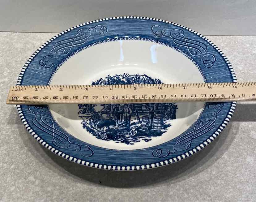 Currier and Ives Serving Bowl