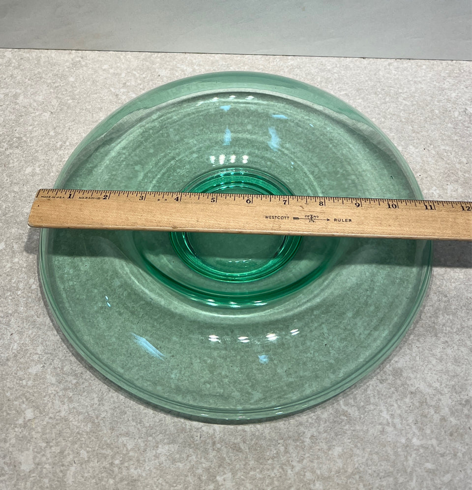 Uranium Glass Rolled Edge Bowl