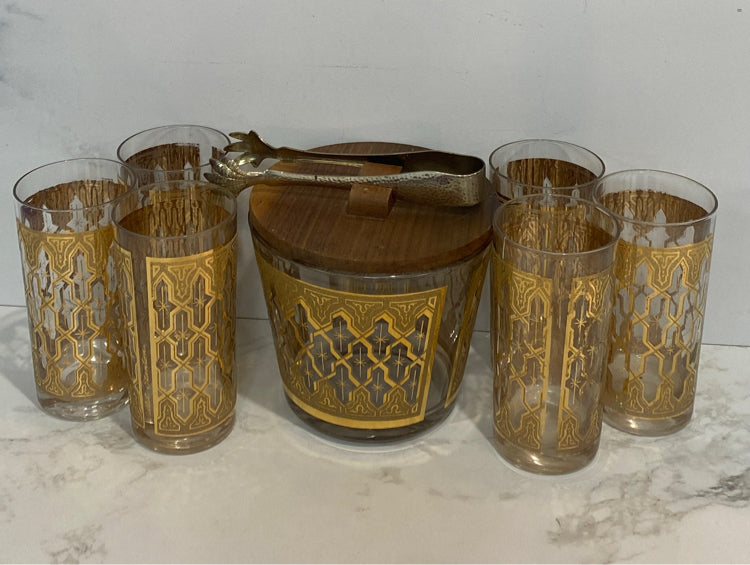 Ice Bucket With Six Glasses