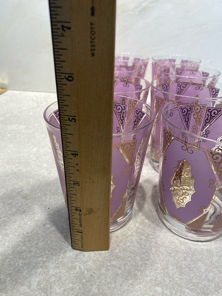 Set of 8 Purple Glasses