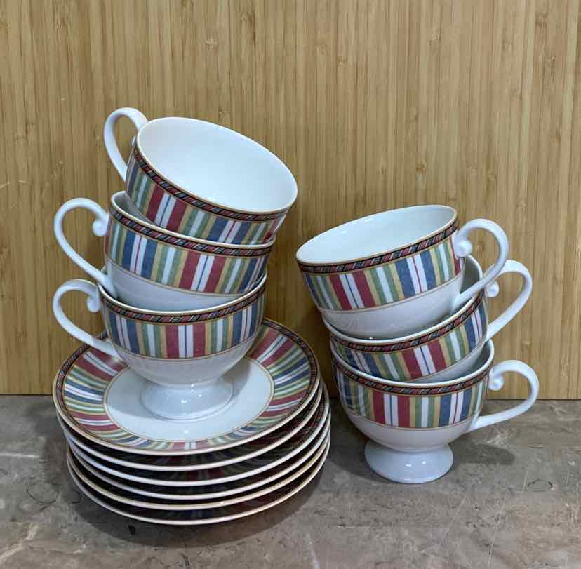 Set of 6 Mikasa Cup And Saucers