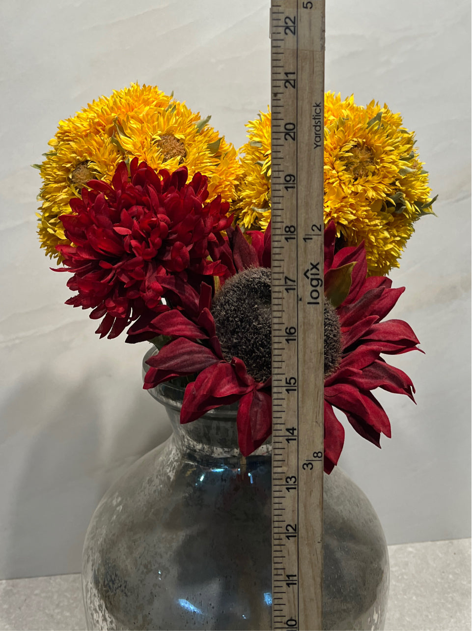 Pottery Barn Vase with Flowers