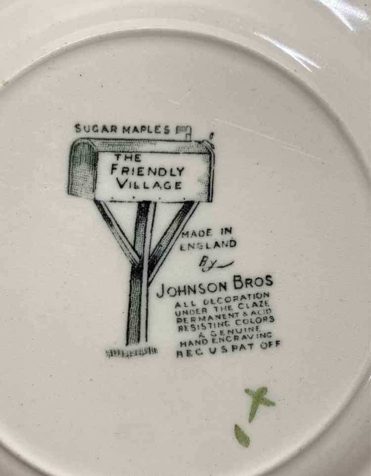 Pair of Friendly Village Plates