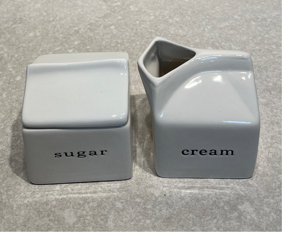 Crate and Barrel Sugar and Creamer