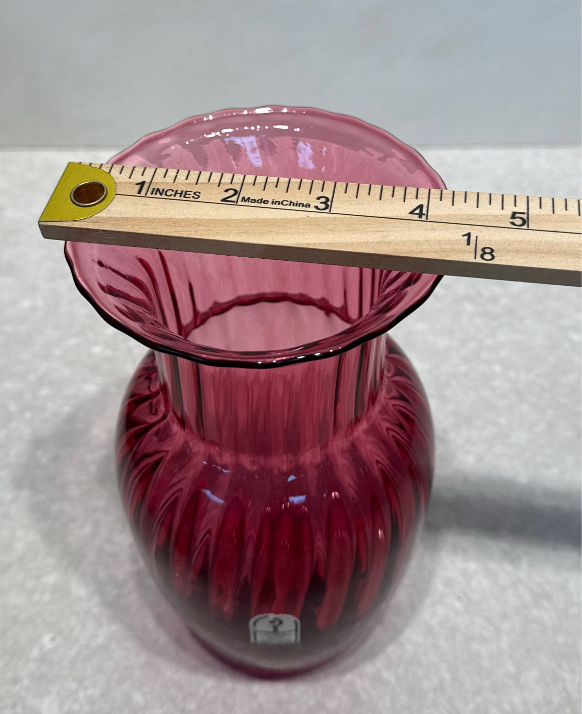 Pilgrim Cranberry Vase