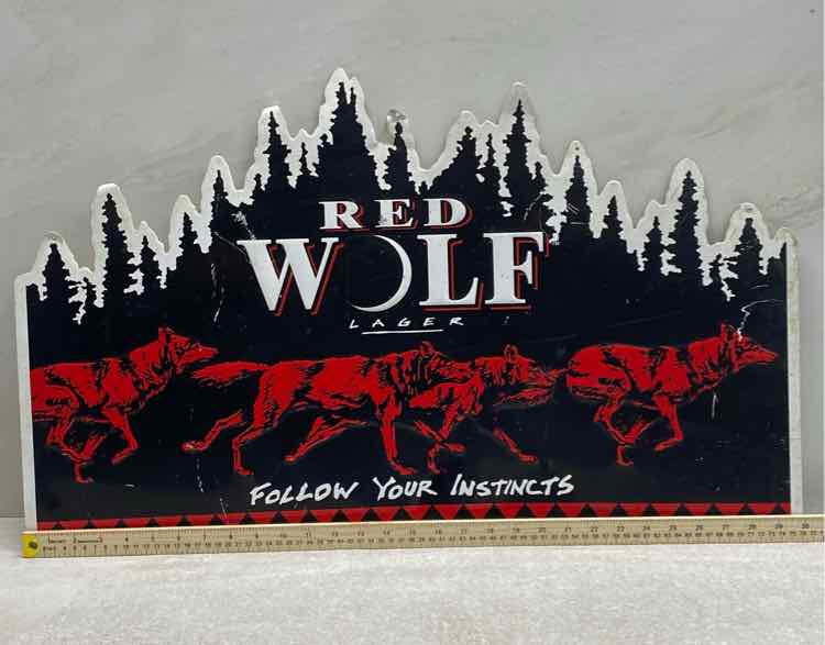 Red Wolf Lager Sign