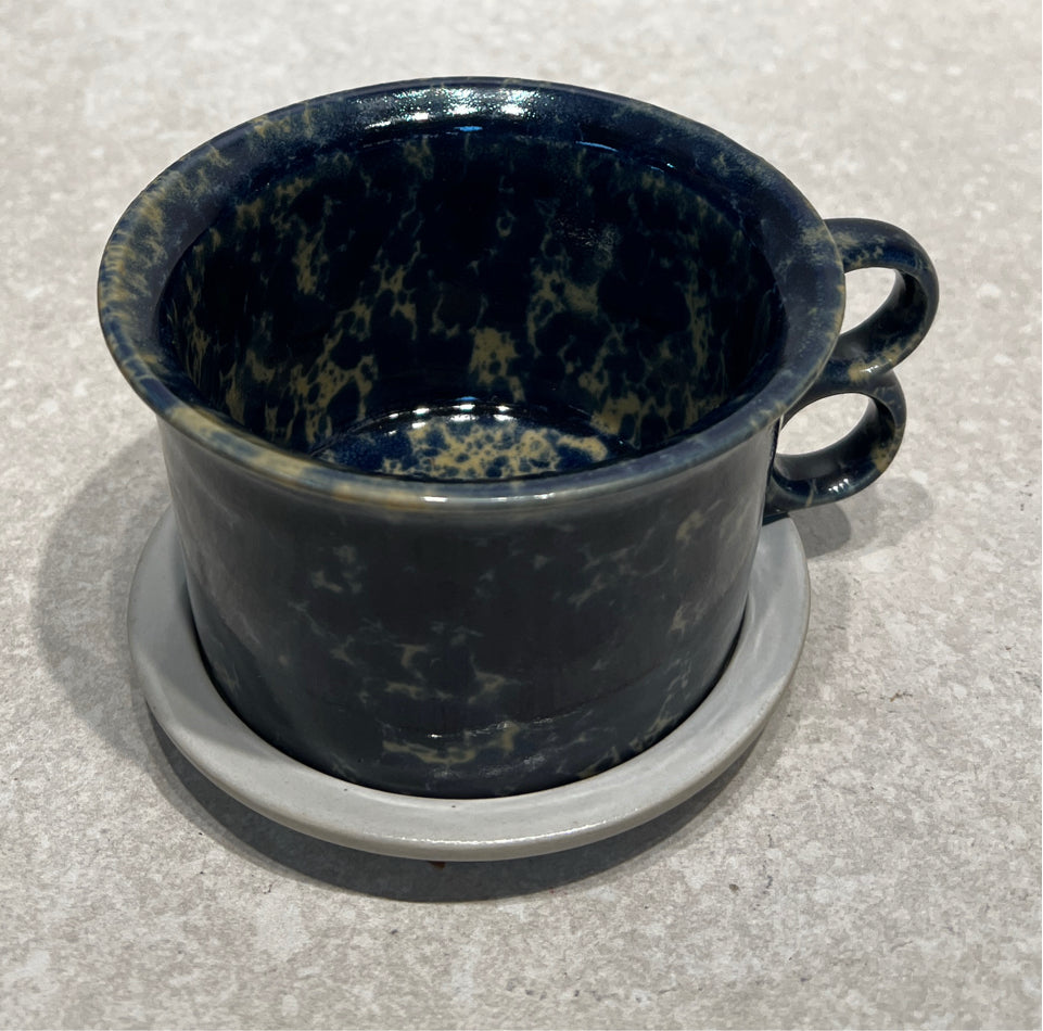 Bennington Pottery Soup Mug With Underplate