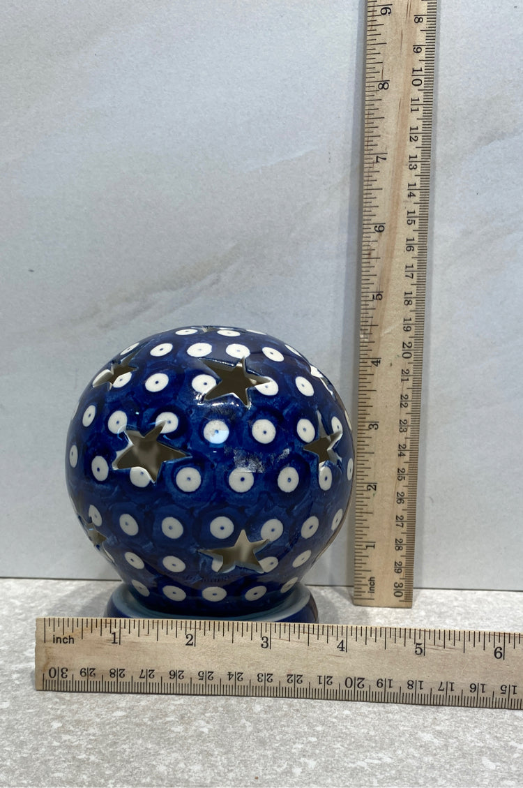 2-Piece Polish Pottery Candleholder