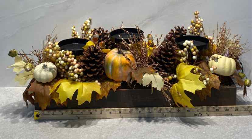 Pumpkin Candleholder Centerpiece