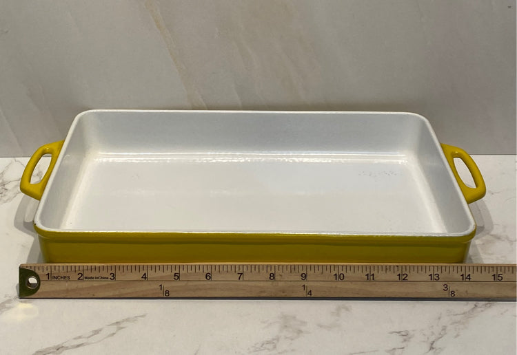 Yellow Enamel Casserole