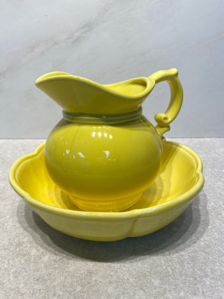 McCoy Yellow Pitcher and Bowl