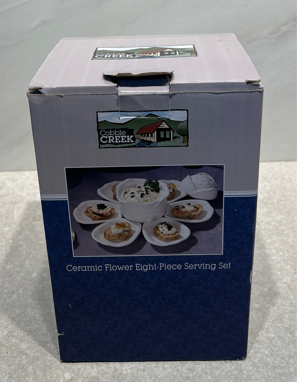 Ceramic Flower 8-Piece Serving Set