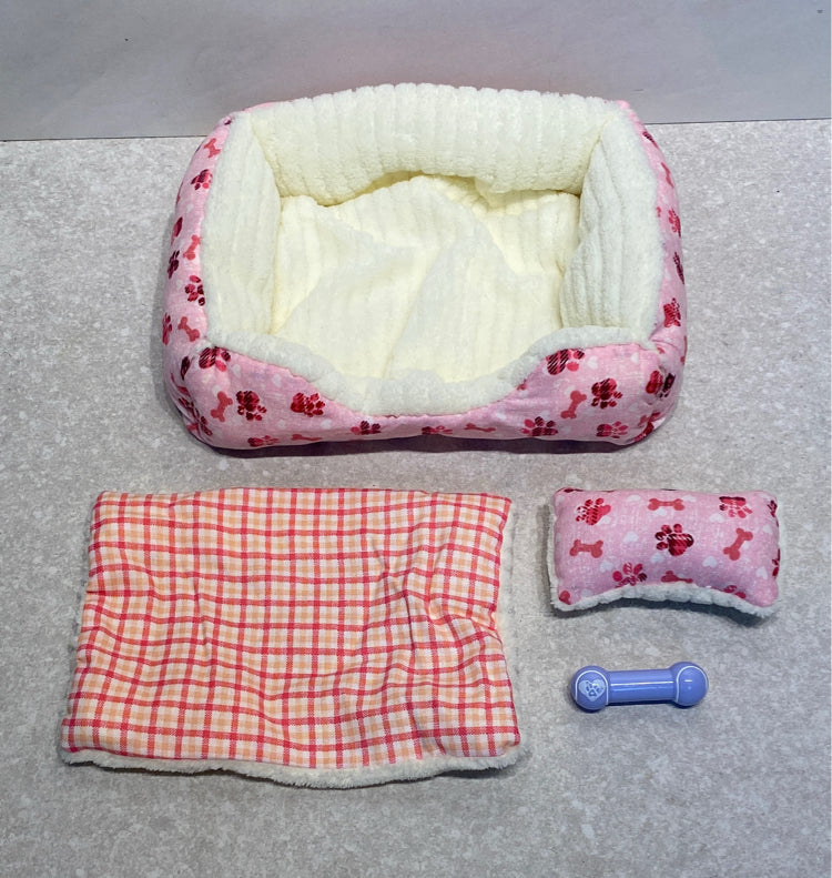 American Girl Dog with Bed