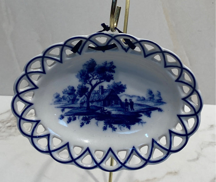 Blue And White Christmas Ornament