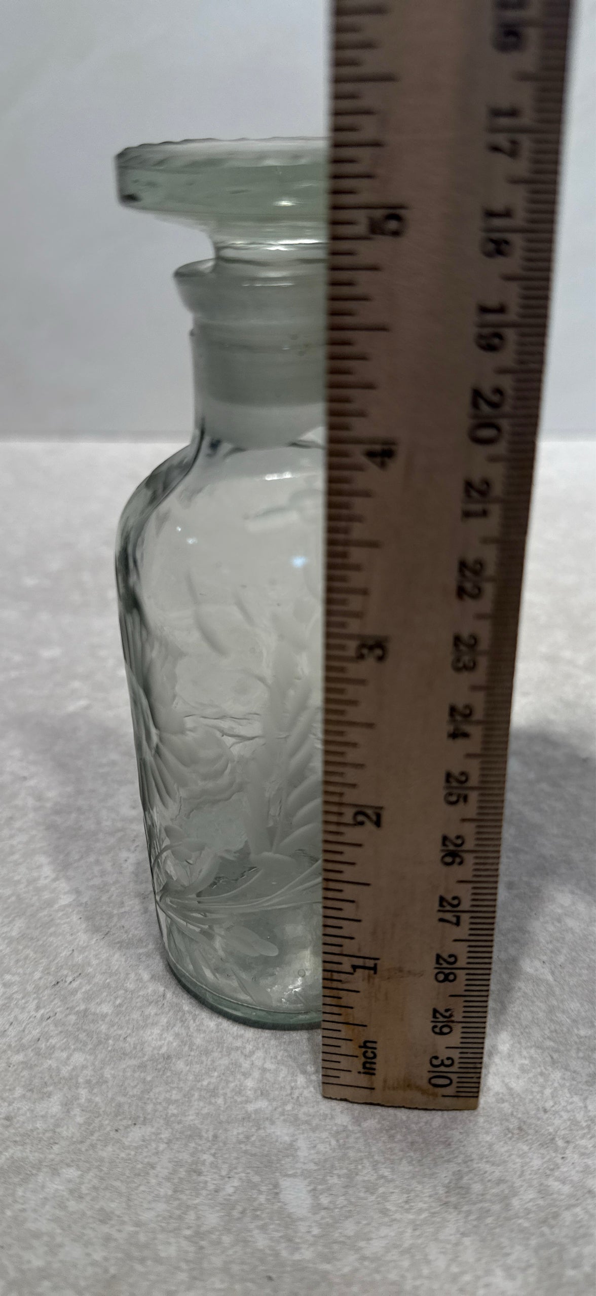 Floral Etched Perfume Bottle