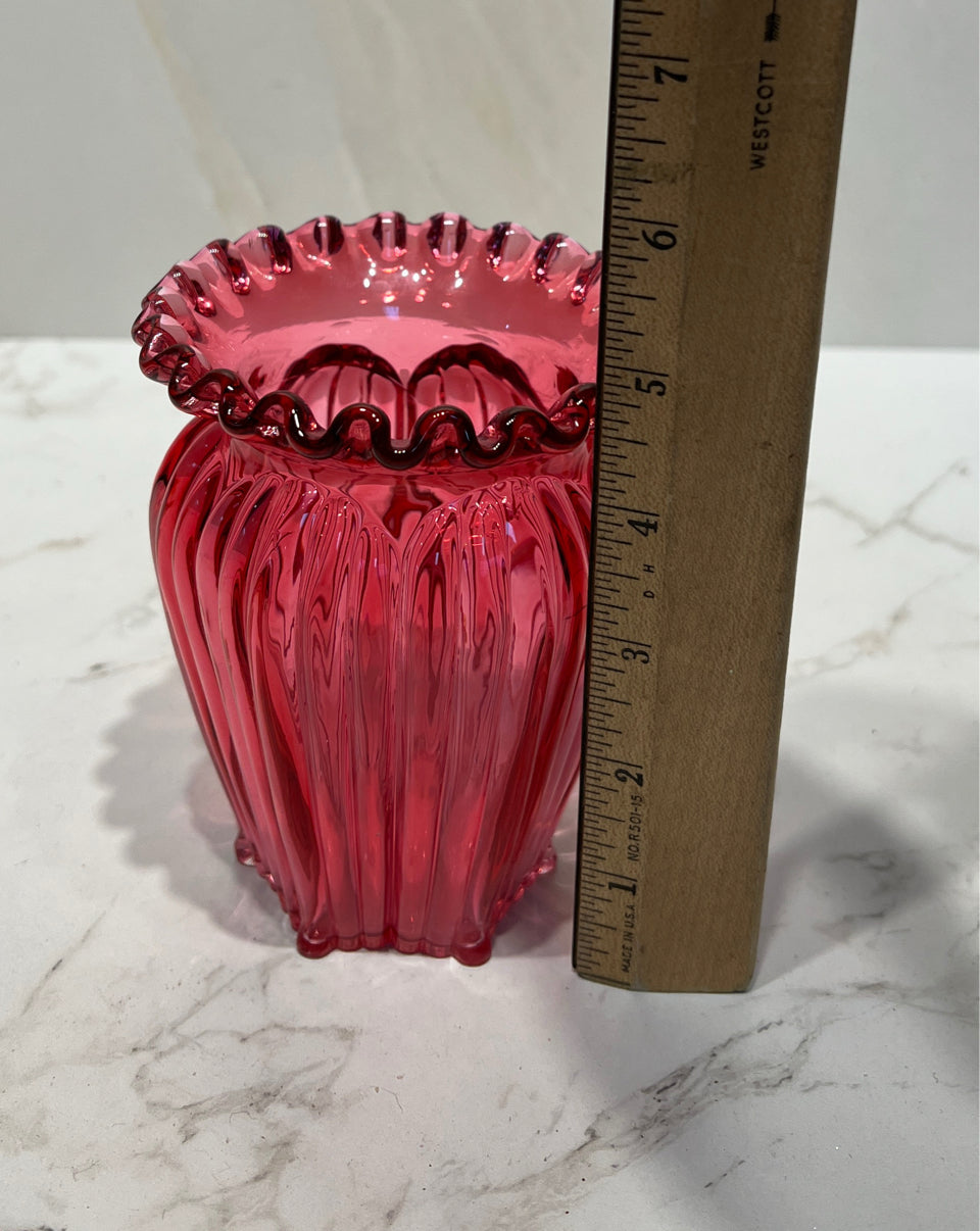 Cranberry Fenton Vase