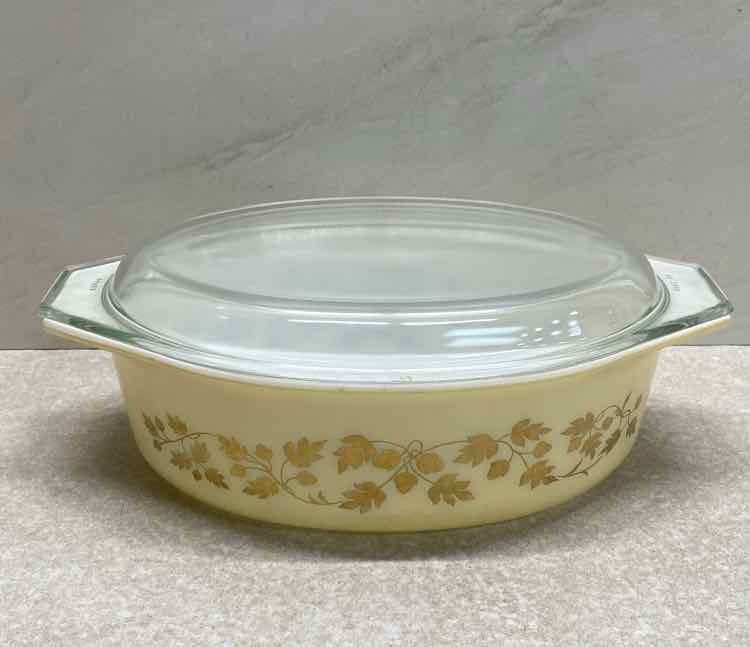 Pyrex Golden Acorn Covered Casserole