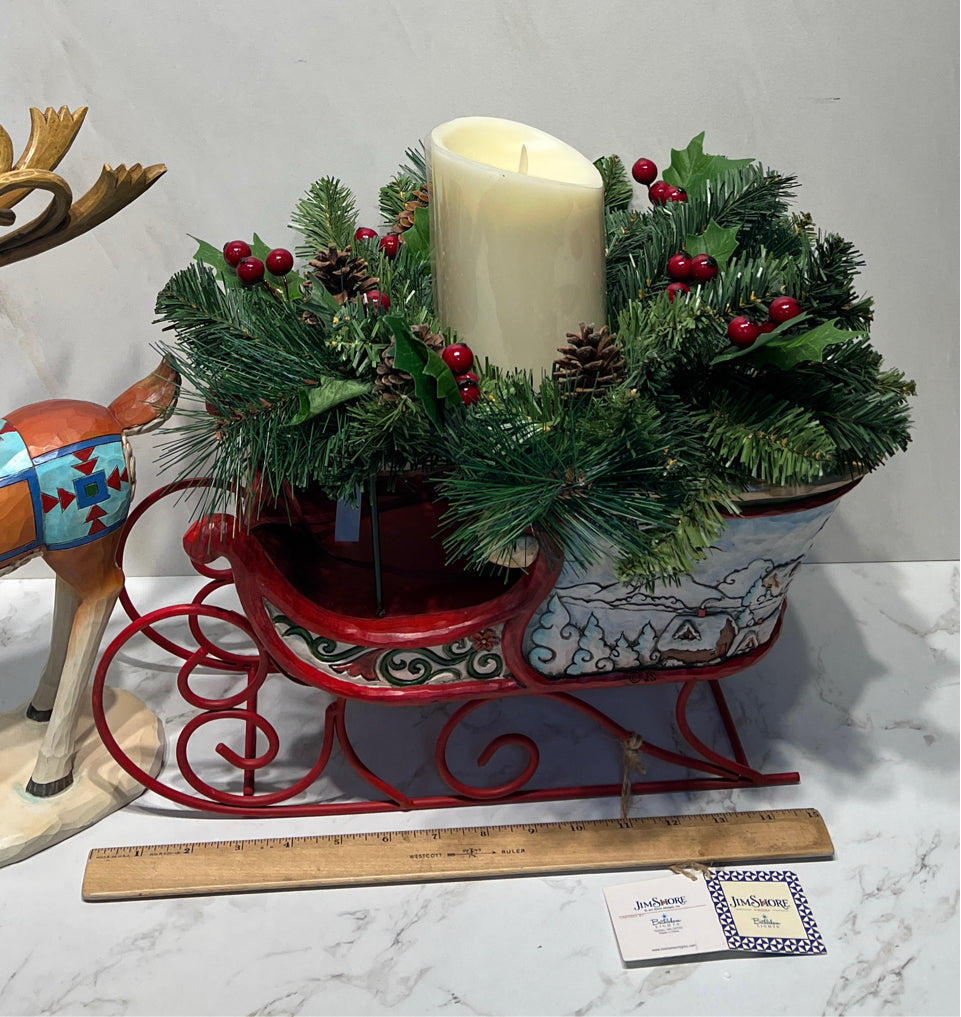 Jim Shore Bethlehem Deer with Sleigh
