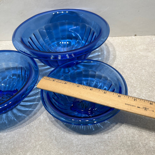 Set of 3 Blue Bowls