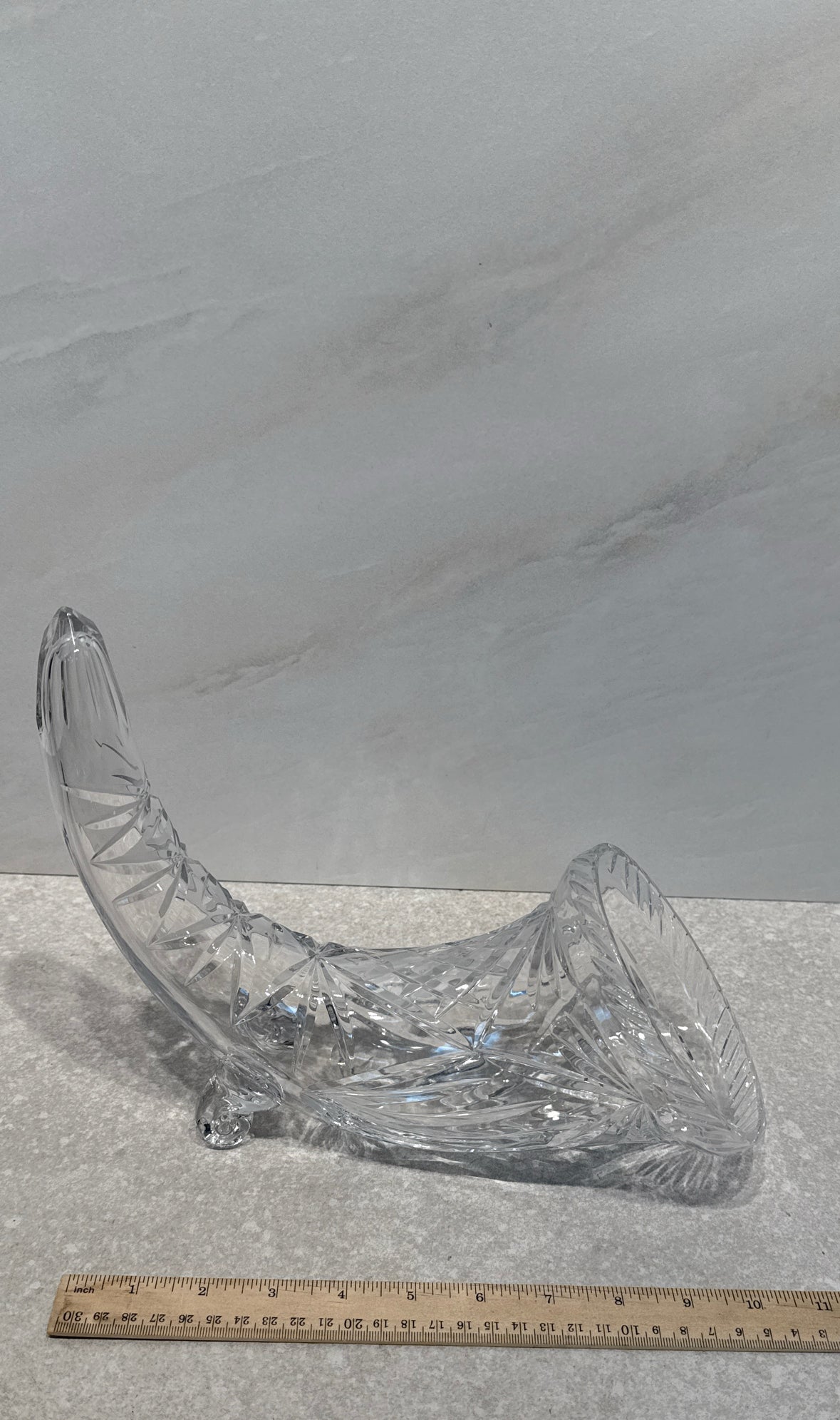 Glass Cornucopia Horn