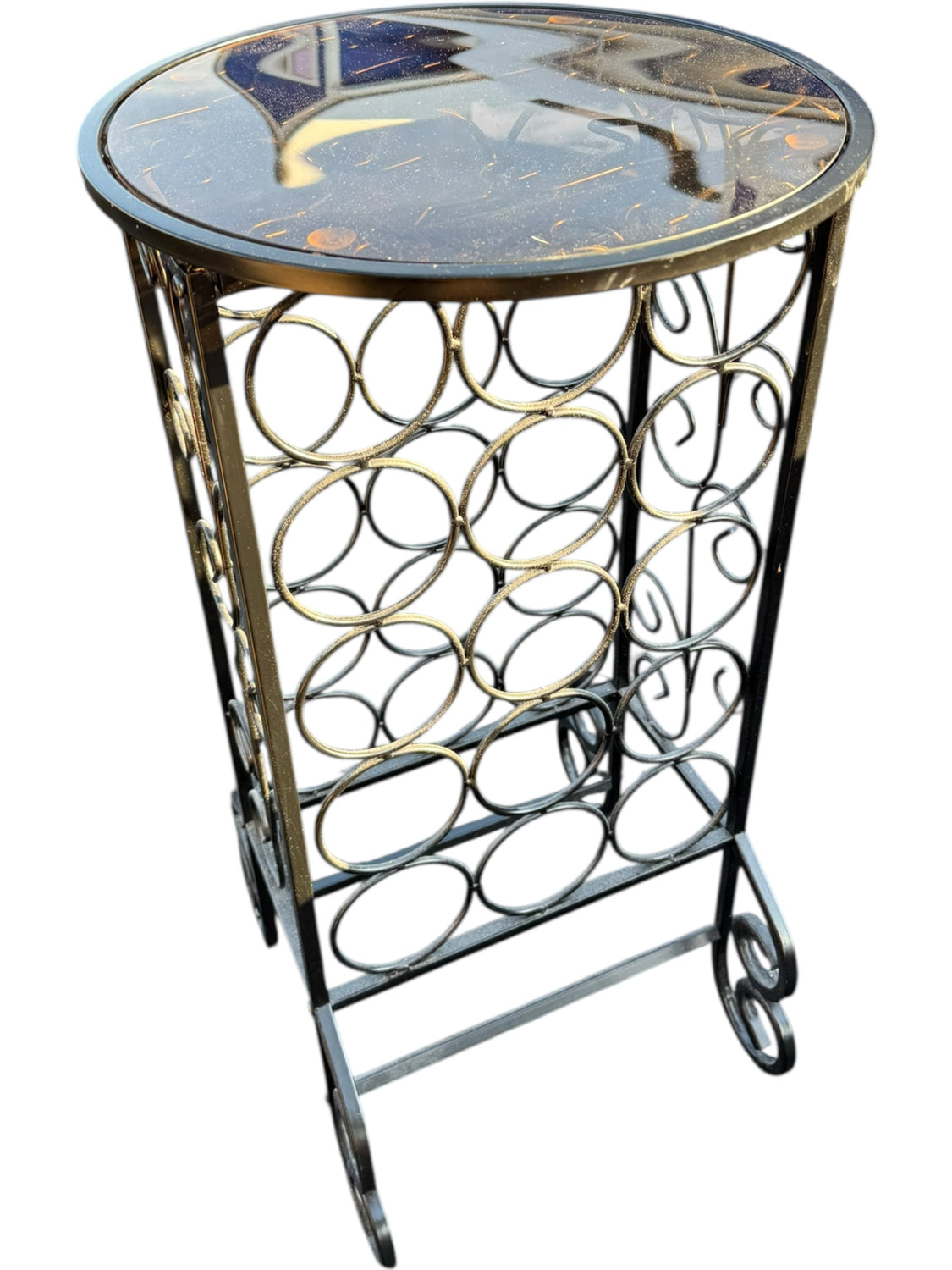 Glass And Metal Table