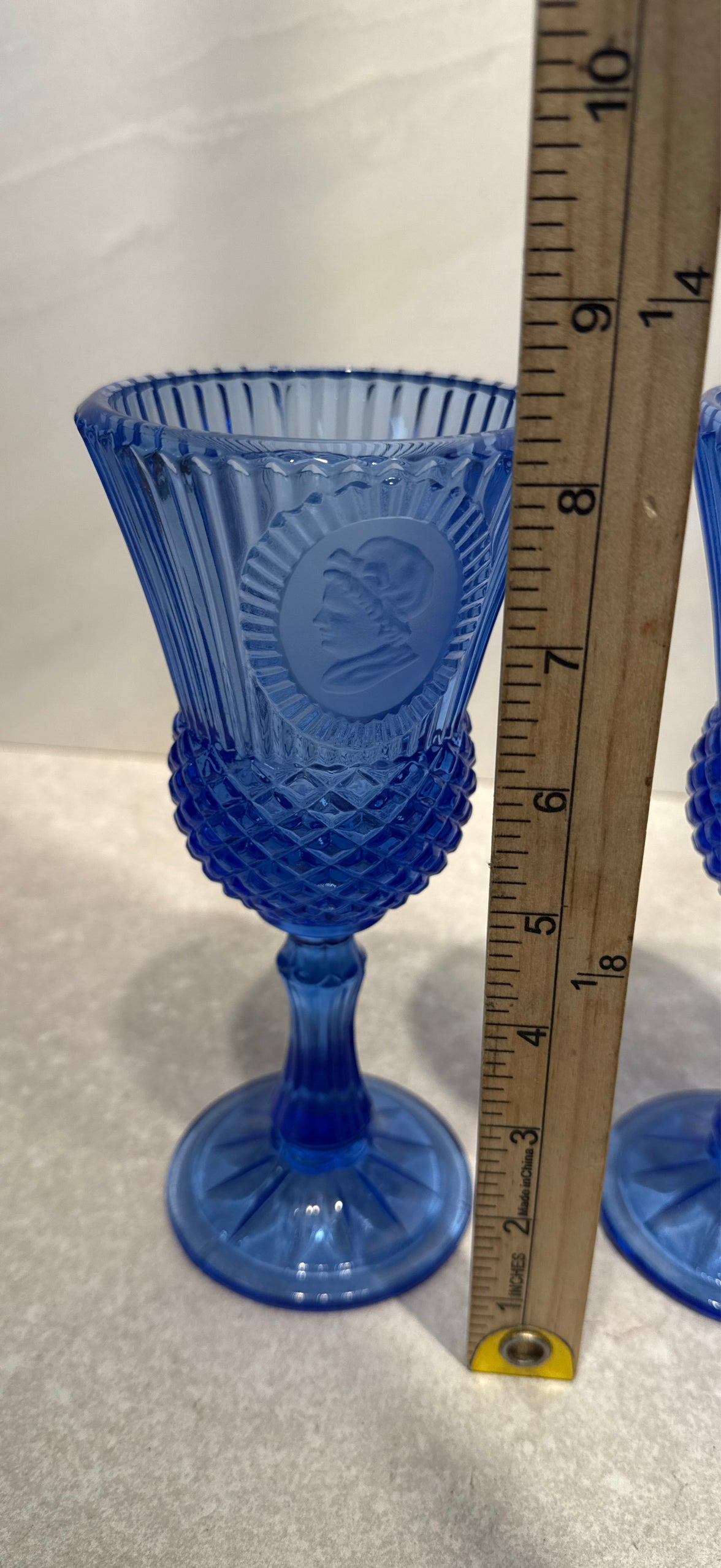 Set of 5 Blue Glasses