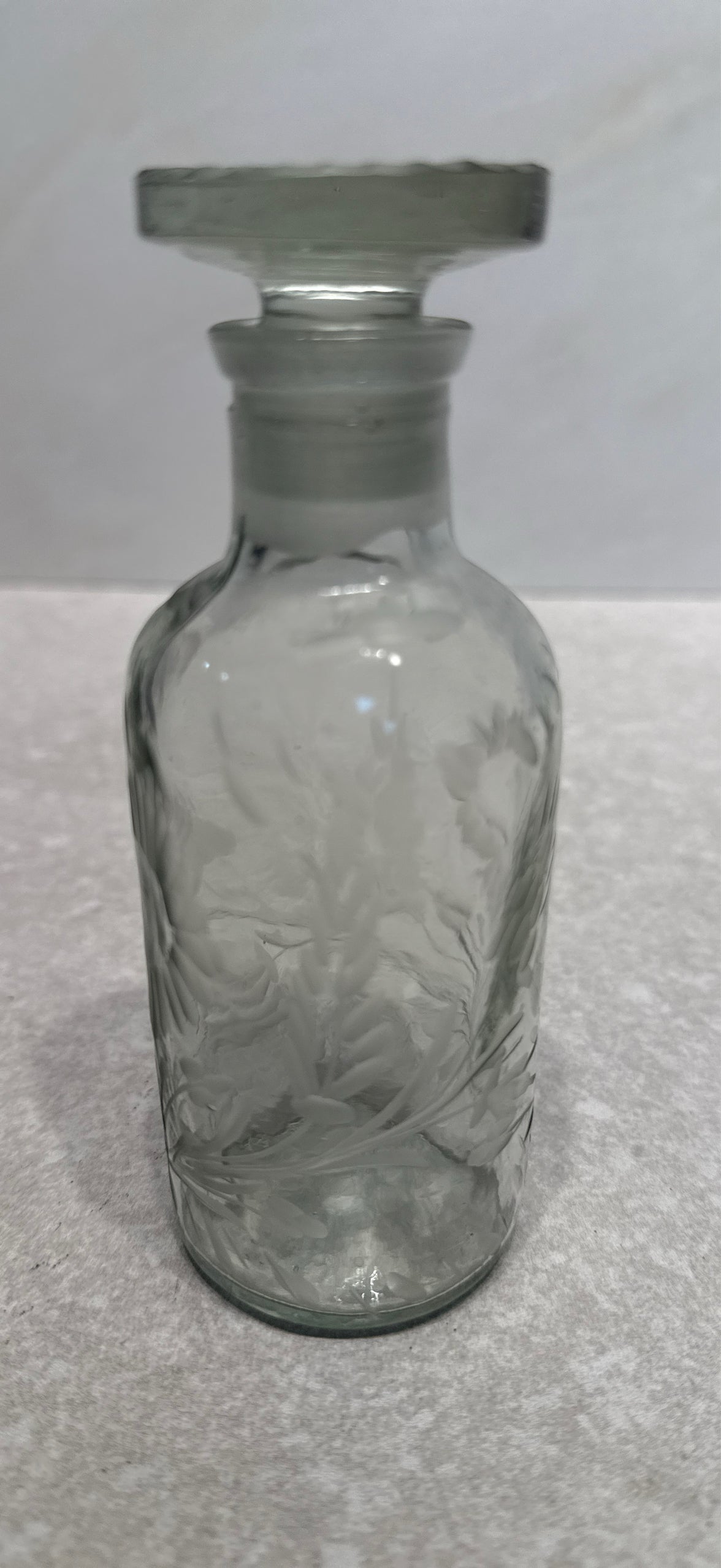 Floral Etched Perfume Bottle
