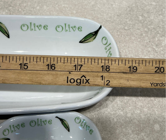 Olive Tray and 4 Plates