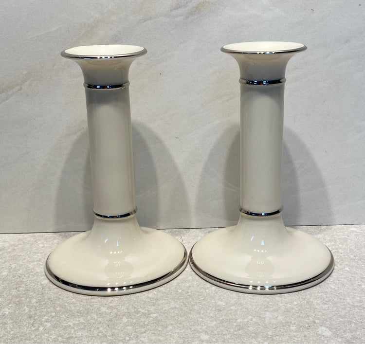 Pair of Lenox Candleholders