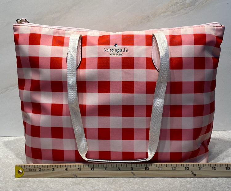 Kate Spade Mel Gingham Packable Tote (2 Pieces)