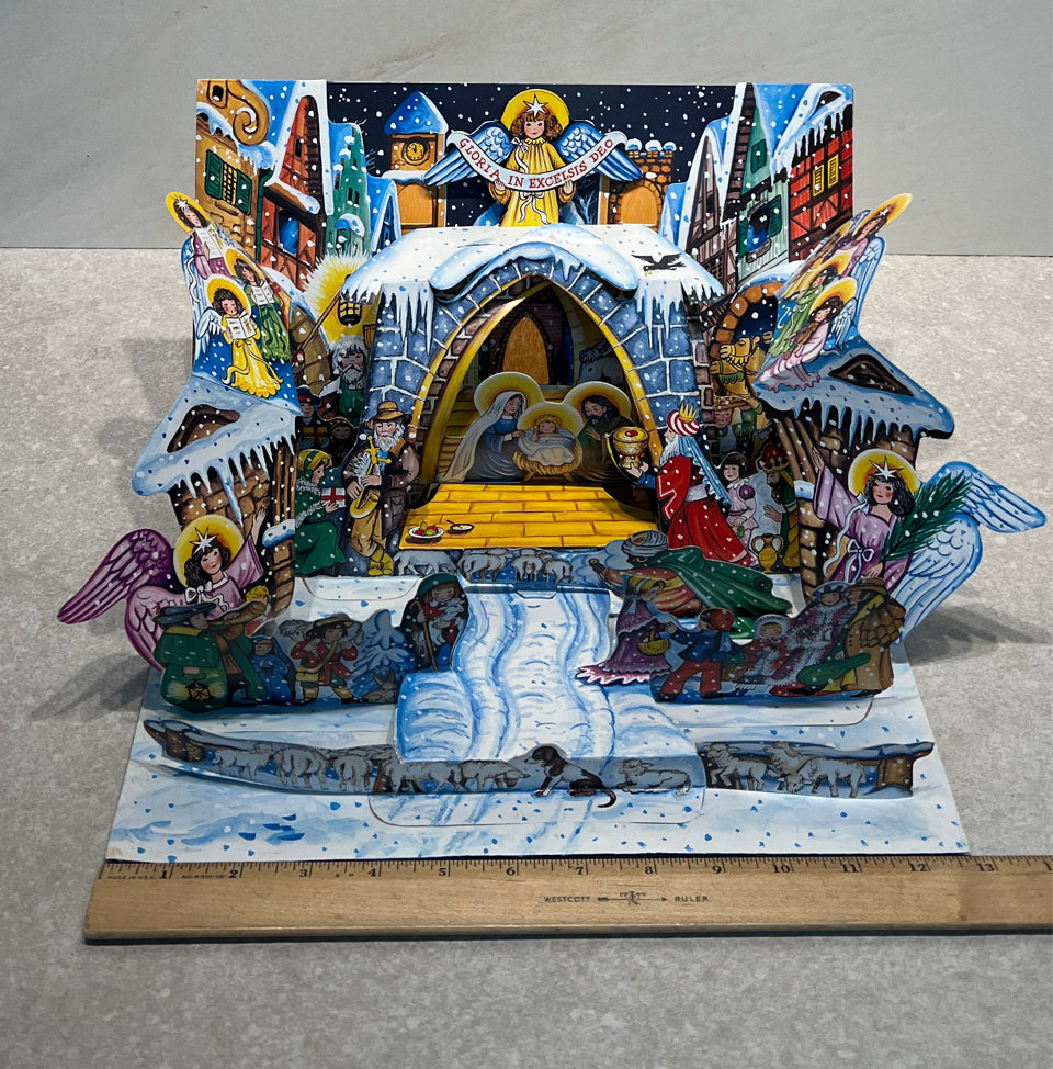 Vintage Paper Cutout Nativity Scene