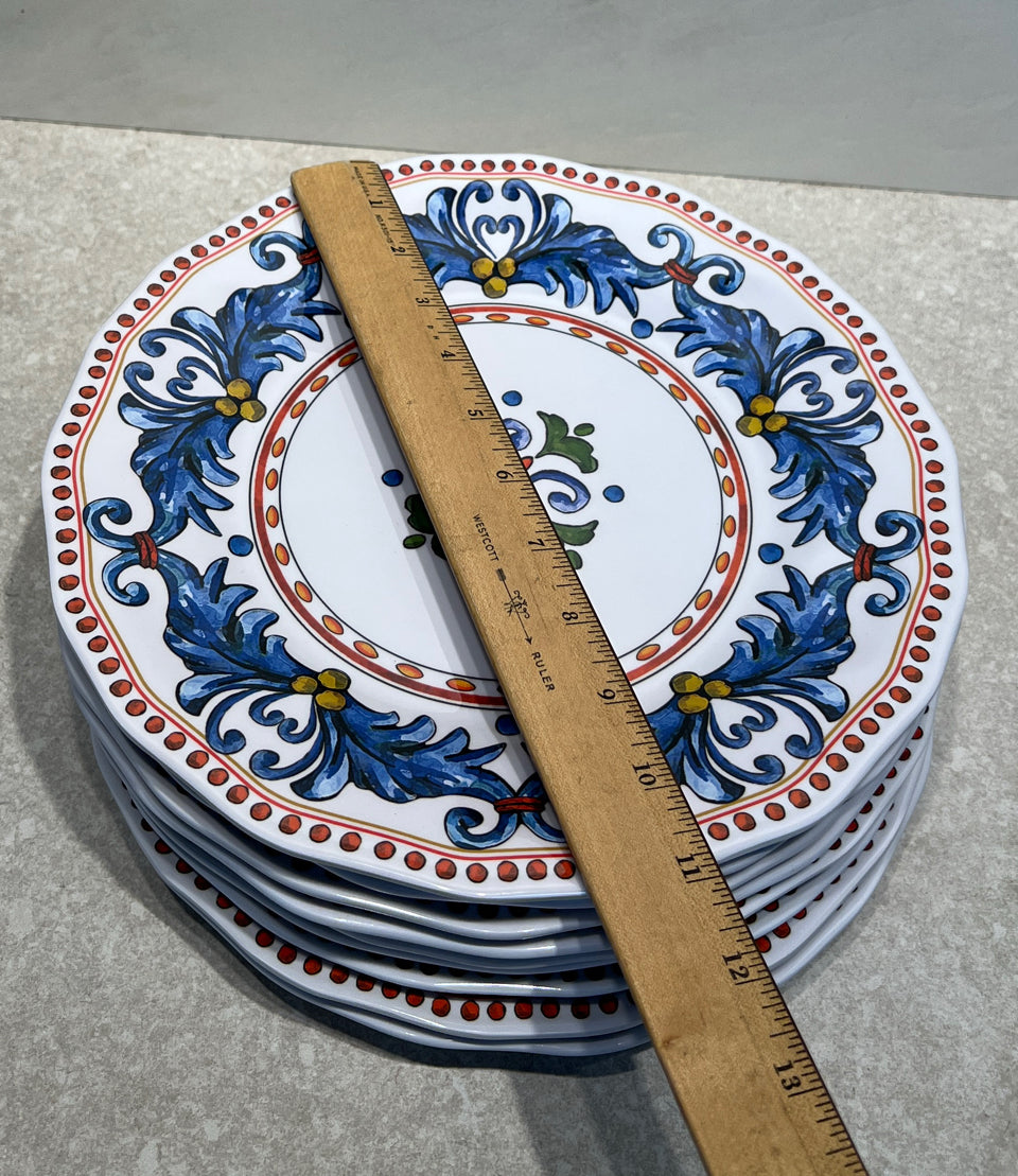 Set of 9 Melamine Plates