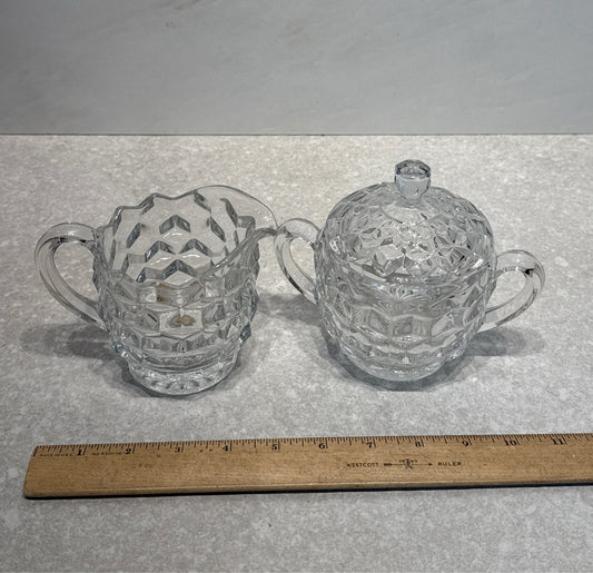 Fostoria American Sugar and Creamer
