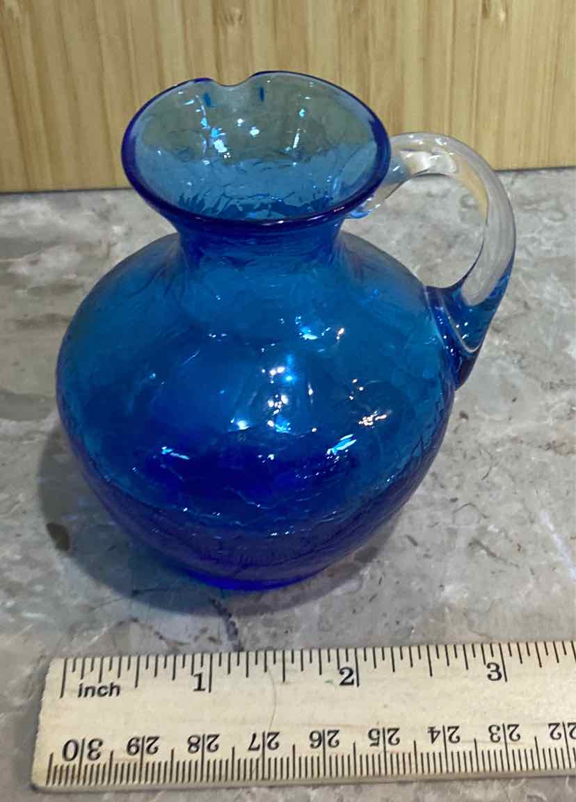 Crackle Glass Pitcher