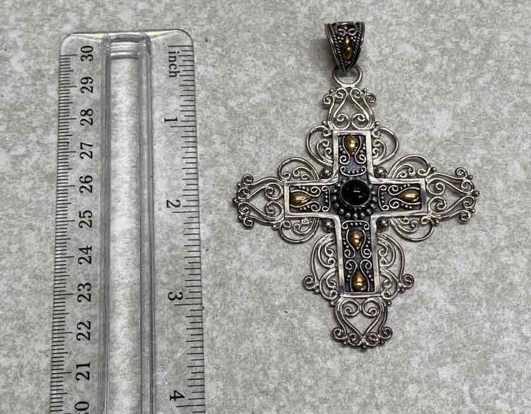 Sterling and 18K Pendant
