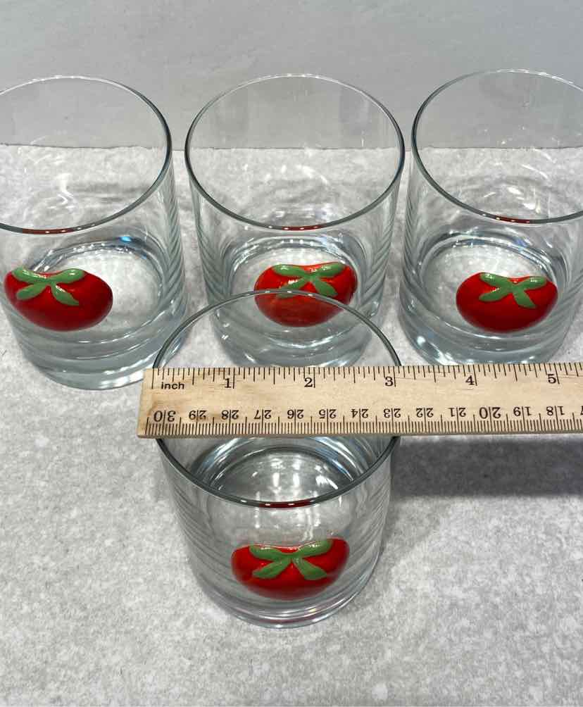 Set of 4 Bloody Mary Tomoto Glasses