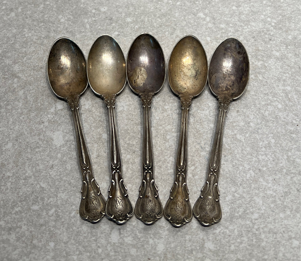 Set of 5 Sterling Spoons
