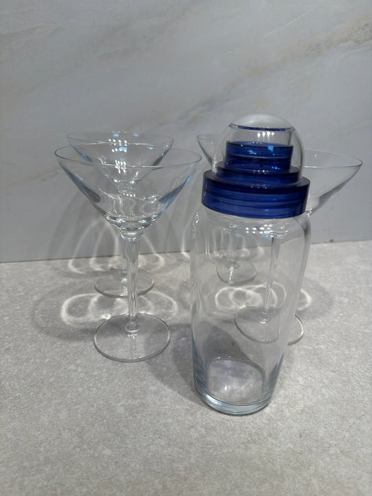 5 Piece Martini Set Luigi Bormioli With Shaker