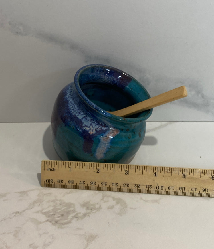 Pottery Dish With Spoon