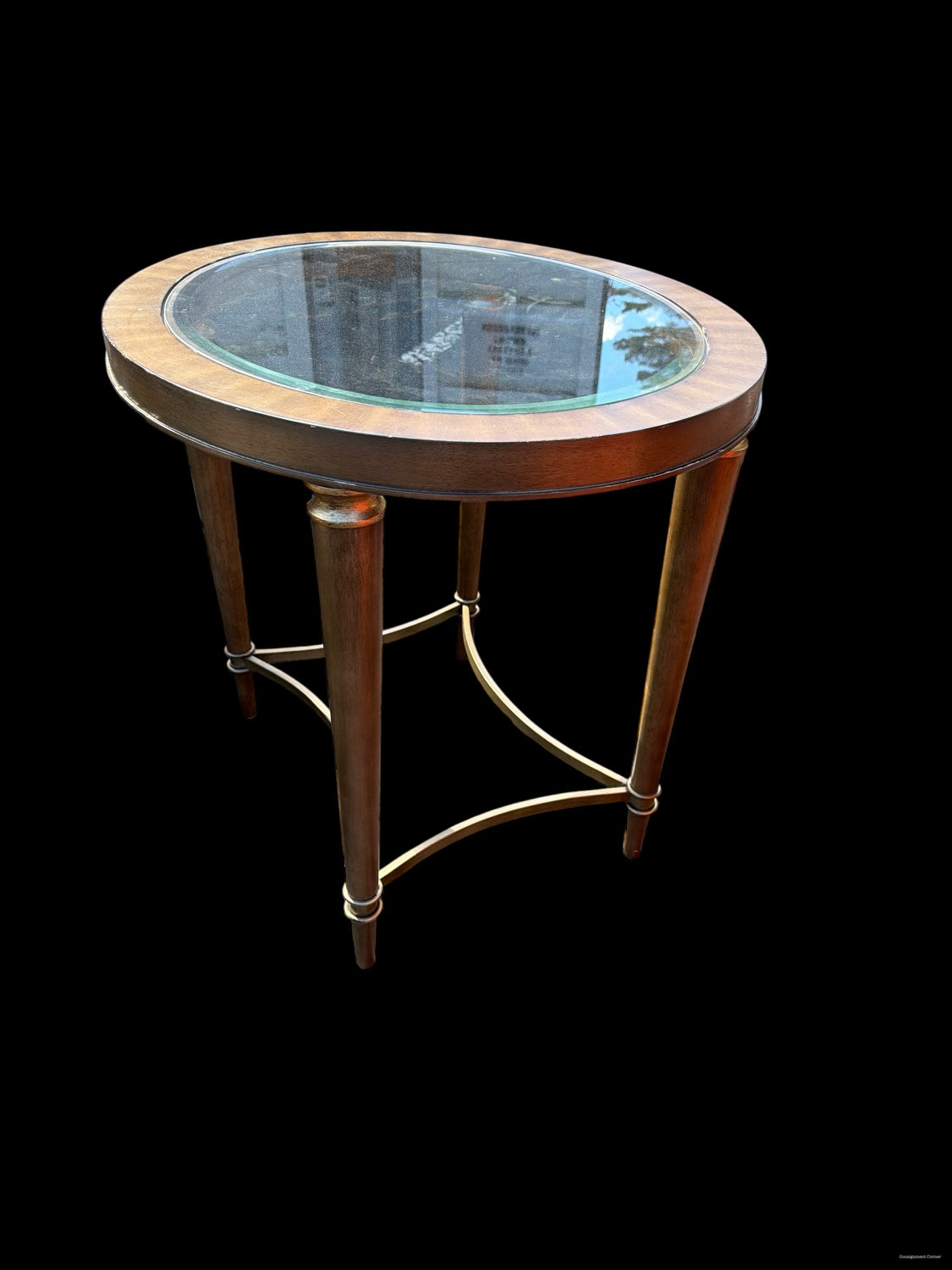 Glass Top End Table