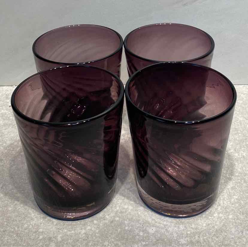 Set of 4 Purple Glasses