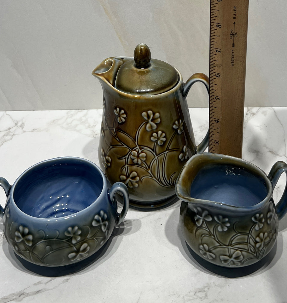 Wade Irish Teapot, Sugar, & Creamer