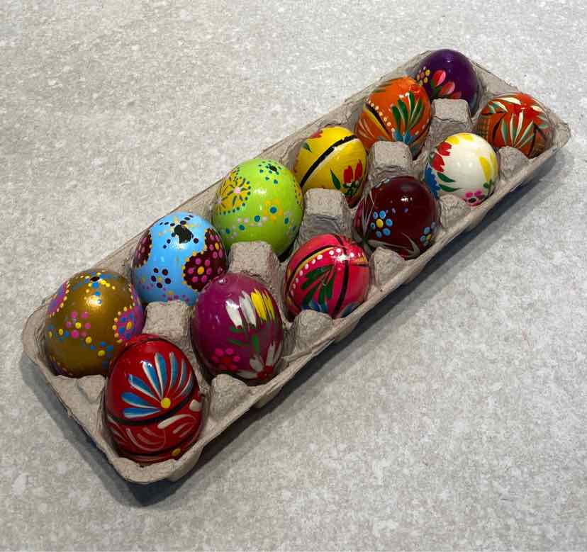 Set of 12 Handpainted Eggs