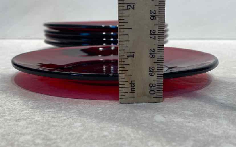 Set of 5 Red Plates