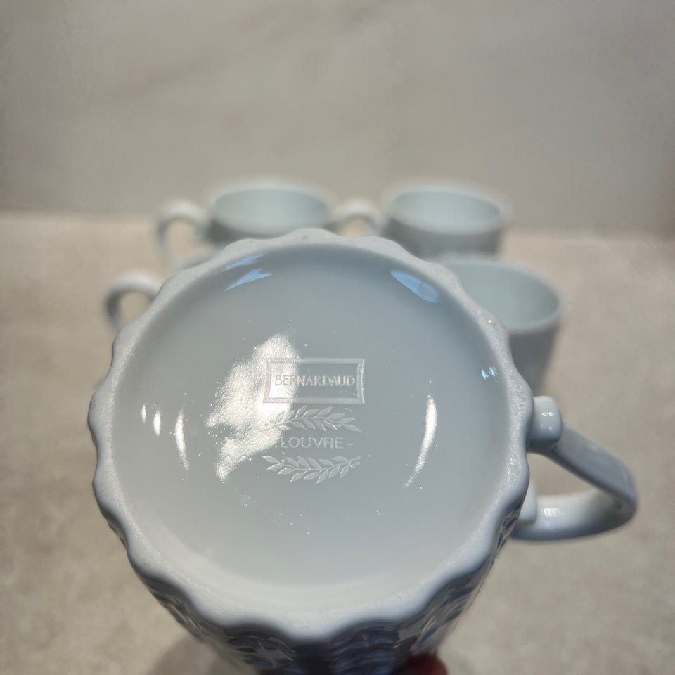 Set of 5 Bernardaud Louvre Mugs