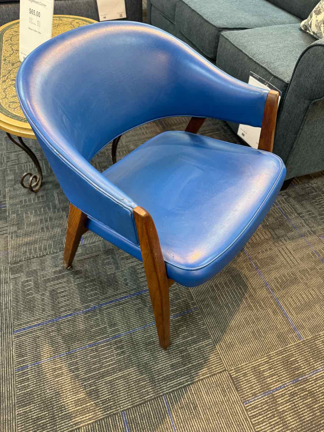 Stow Davis Mid Century Blue Chair