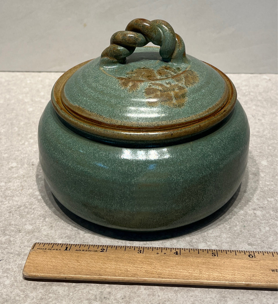 Covered Pottery Jar