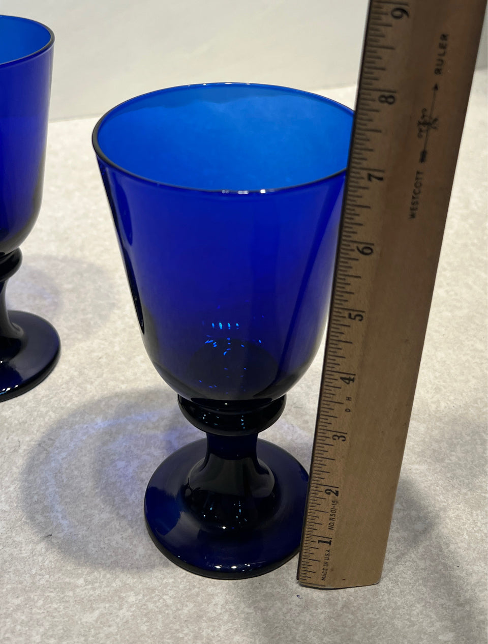 Set of 3 Cobalt Blue Glasses