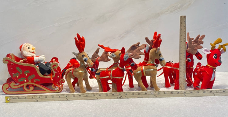 Vintage Santa and his Reindeer